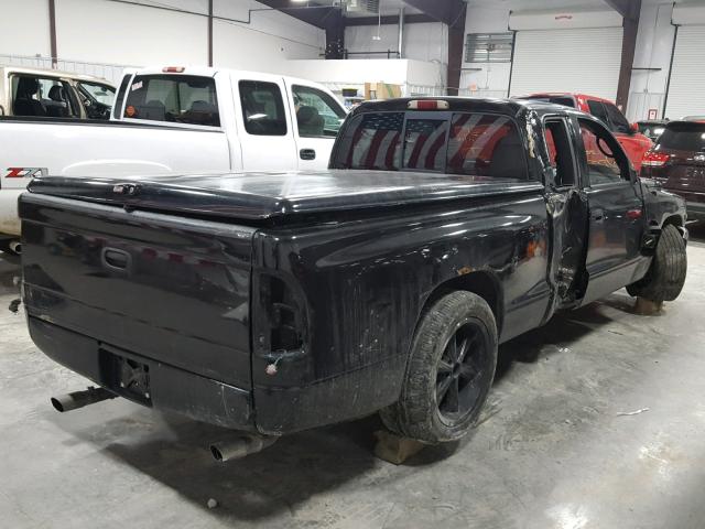 1B7GL22N1YS520198 - 2000 DODGE DAKOTA BLACK photo 4