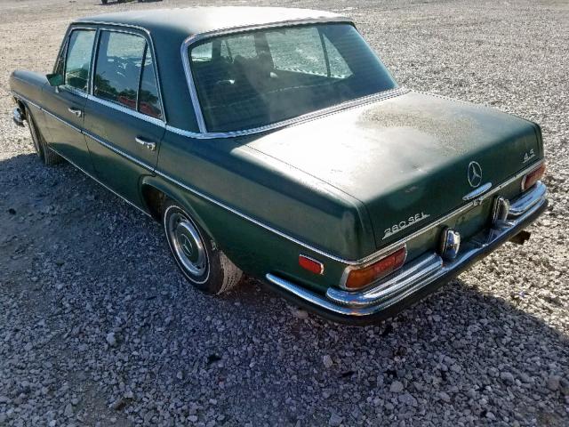 10806812003798 - 1972 MERCEDES-BENZ 280 SEL GREEN photo 3