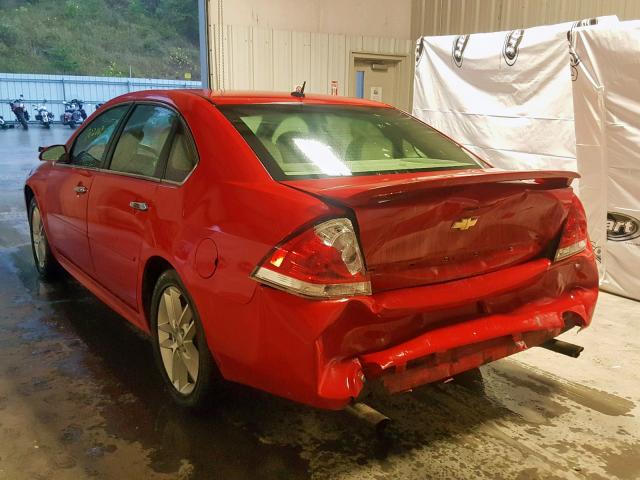 2G1WC5E32D1151863 - 2013 CHEVROLET IMPALA LTZ RED photo 3