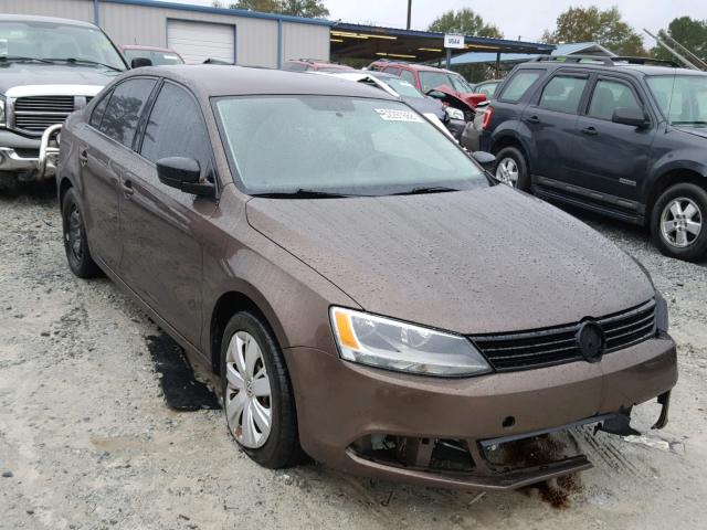 3VW2K7AJ5CM342917 - 2012 VOLKSWAGEN JETTA BASE BROWN photo 1