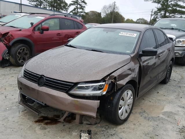 3VW2K7AJ5CM342917 - 2012 VOLKSWAGEN JETTA BASE BROWN photo 2