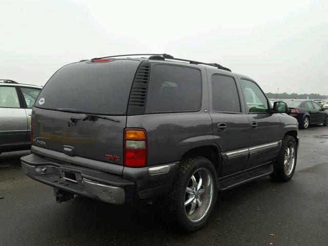 1GKEC13T21J186679 - 2001 GMC YUKON GRAY photo 4