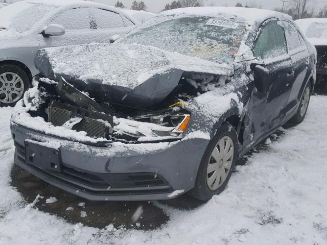 3VW2K7AJ9FM321573 - 2015 VOLKSWAGEN JETTA BASE CHARCOAL photo 2