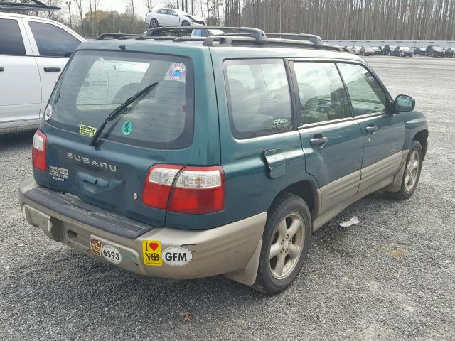 JF1SF65561H717929 - 2001 SUBARU FORESTER S GREEN photo 4