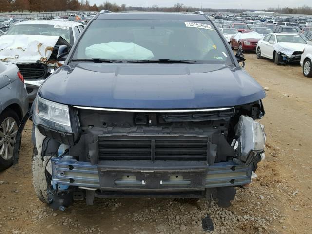 1FM5K8F88HGB80984 - 2017 FORD EXPLORER L BLUE photo 9