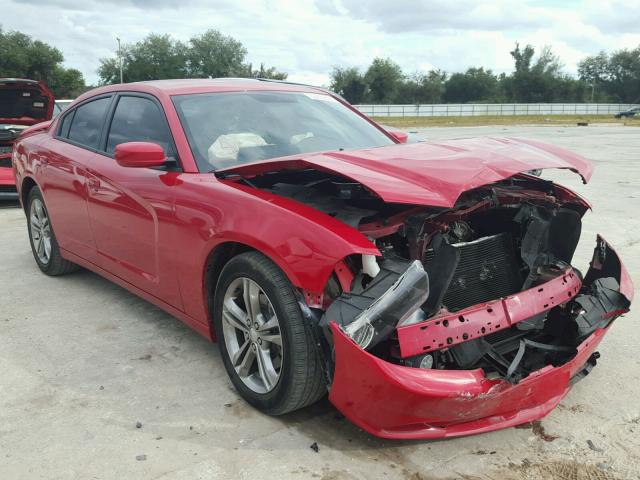 2C3CDXJG2DH571873 - 2013 DODGE CHARGER SX RED photo 1