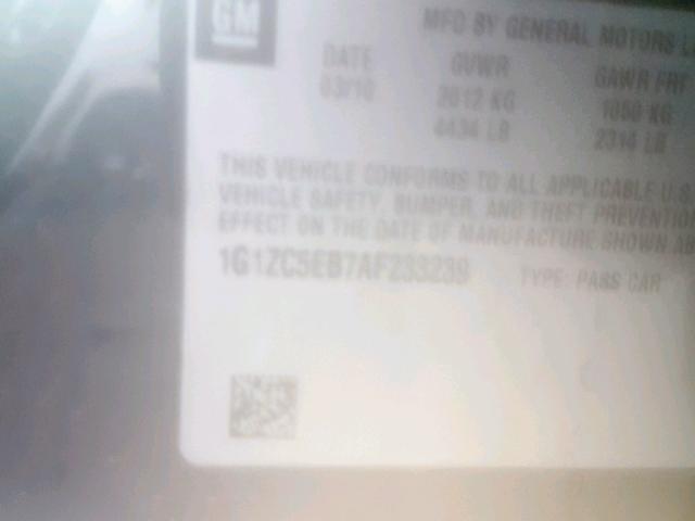 1G1ZC5EB7AF233239 - 2010 CHEVROLET MALIBU 1LT BLACK photo 10