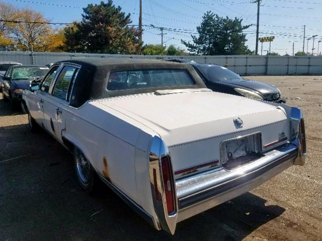 1G6DW51Y8H9712381 - 1987 CADILLAC BROUGHAM WHITE photo 3