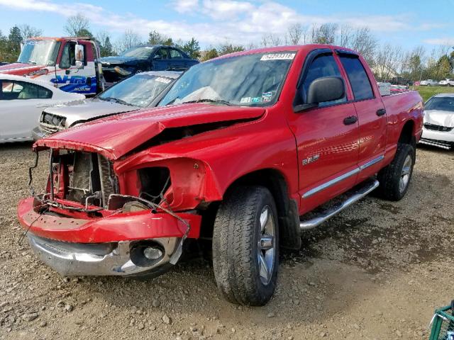 1D7HU18N98S516442 - 2008 DODGE RAM 1500 S RED photo 2