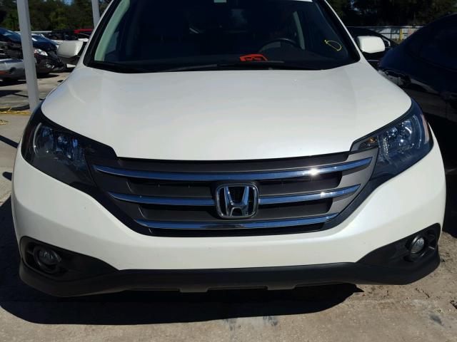 5J6RM3H7XEL028564 - 2014 HONDA CR-V EXL WHITE photo 9