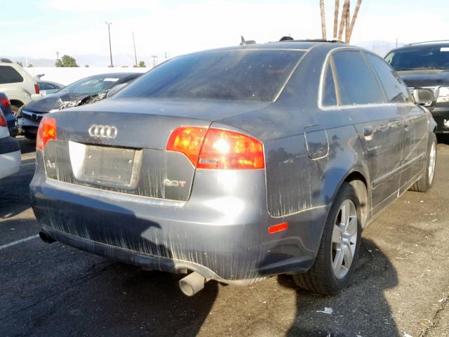 WAUAF78E76A296176 - 2006 AUDI A4 2 TURBO GRAY photo 4