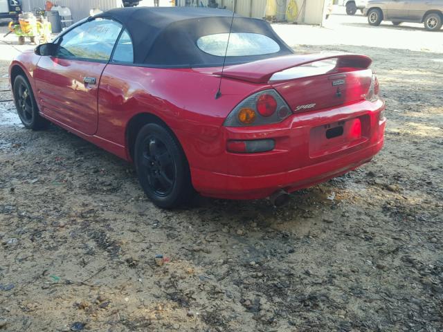 4A3AE45G53E083951 - 2003 MITSUBISHI ECLIPSE SP RED photo 3