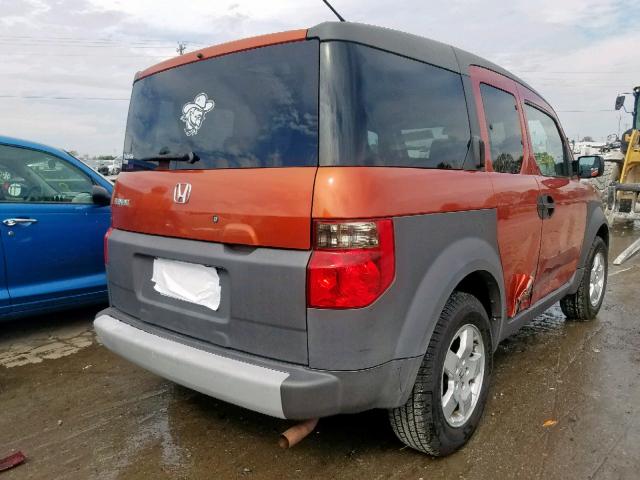 5J6YH28533L037418 - 2003 HONDA ELEMENT EX ORANGE photo 4