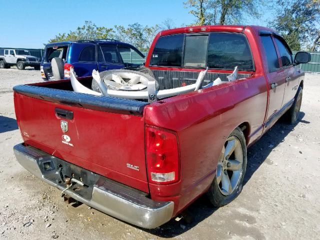 1D7HA18N16S709920 - 2006 DODGE RAM 1500 S RED photo 4