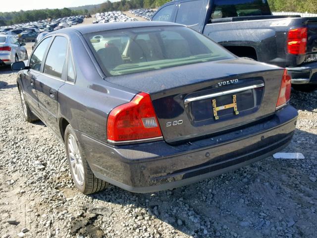 YV1TS592661436180 - 2006 VOLVO S80 2.5T BLUE photo 3