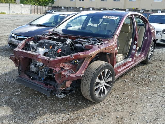 19UUB1F30FA017209 - 2015 ACURA TLX MAROON photo 2