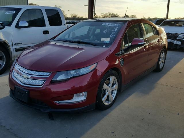 1G1RC6E48BU101711 - 2011 CHEVROLET VOLT RED photo 2