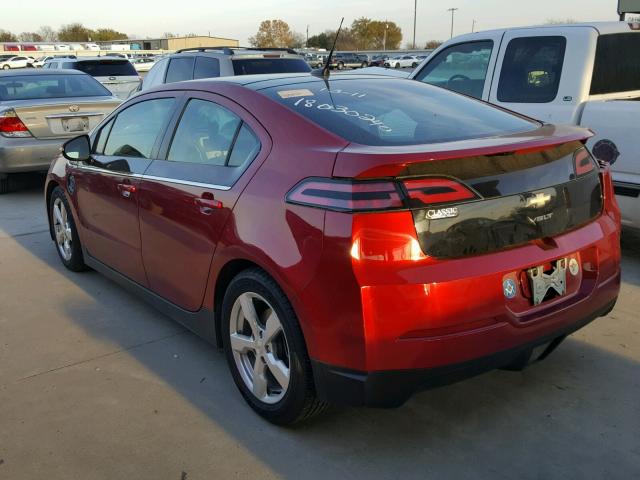 1G1RC6E48BU101711 - 2011 CHEVROLET VOLT RED photo 3