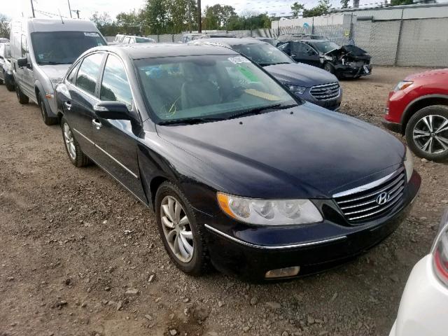 KMHFC46F27A233589 - 2007 HYUNDAI AZERA SE BLACK photo 1