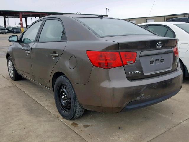 KNAFU4A23A5811749 - 2010 KIA FORTE EX BROWN photo 3