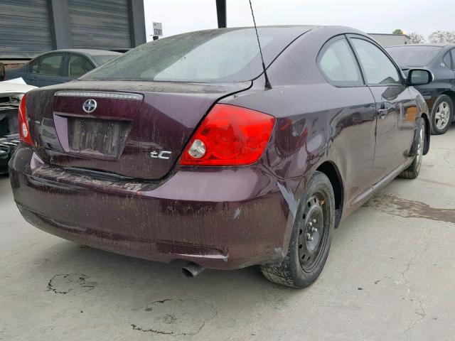 JTKDE177550031594 - 2005 TOYOTA SCION TC ბურგუნდია ფოტო 4