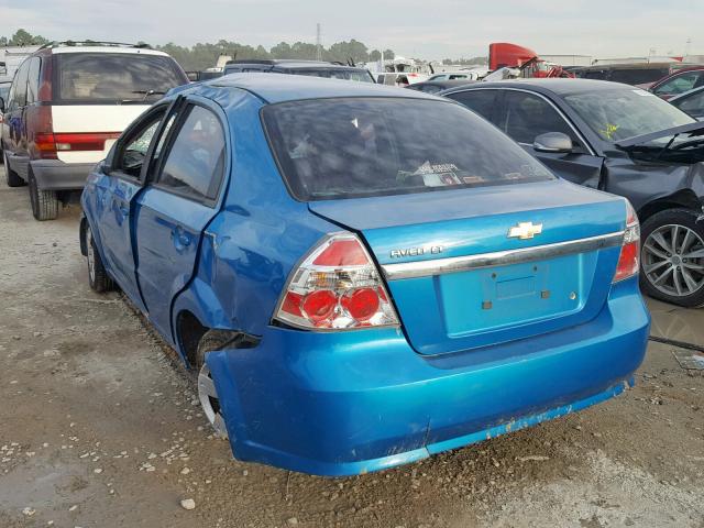 KL1TD56E69B330879 - 2009 CHEVROLET AVEO LS TEAL photo 3