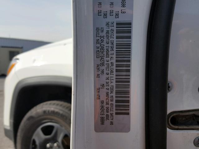 3C4NJDAB3HT642785 - 2017 JEEP COMPASS SP 白色 照片 10