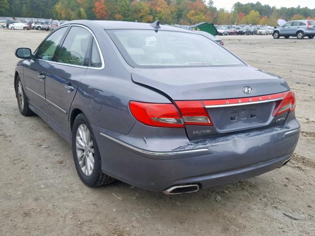 KMHFC4DF5BA537284 - 2011 HYUNDAI AZERA GLS GRAY photo 3