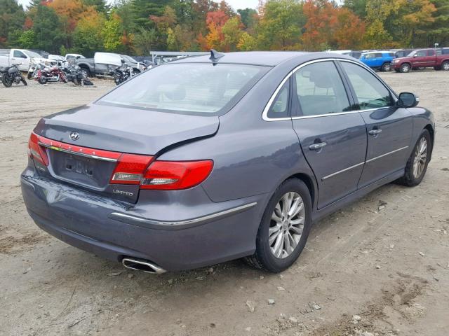 KMHFC4DF5BA537284 - 2011 HYUNDAI AZERA GLS GRAY photo 4