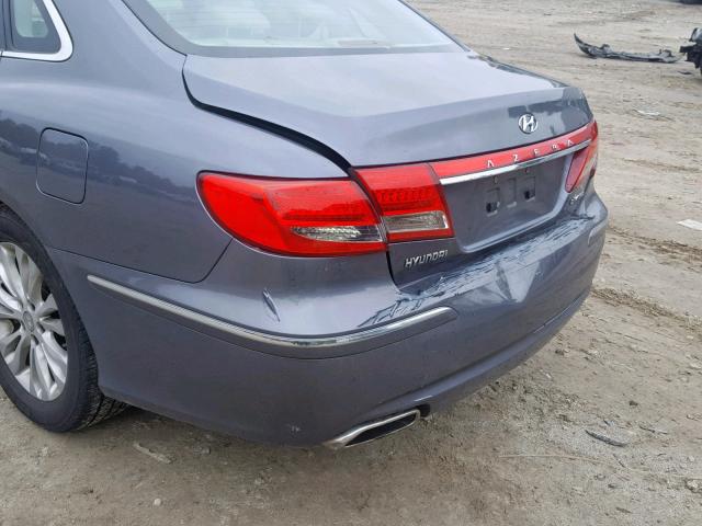 KMHFC4DF5BA537284 - 2011 HYUNDAI AZERA GLS GRAY photo 9