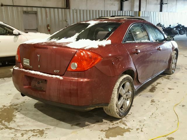 1G2ZH57N684216359 - 2008 PONTIAC G6 GT BURGUNDY photo 4