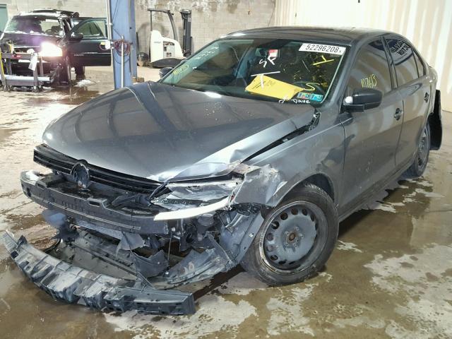 3VW2K7AJ4CM335814 - 2012 VOLKSWAGEN JETTA BASE Գրաֆիտ լուսանկար 2