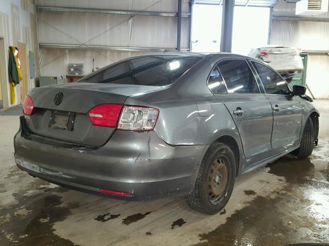 3VW2K7AJ4CM335814 - 2012 VOLKSWAGEN JETTA BASE Գրաֆիտ լուսանկար 4