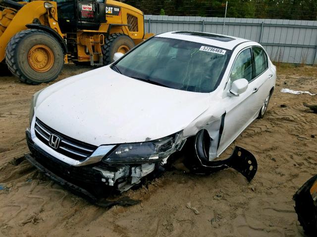 1HGCR3F85DA005133 - 2013 HONDA ACCORD EXL WHITE photo 2