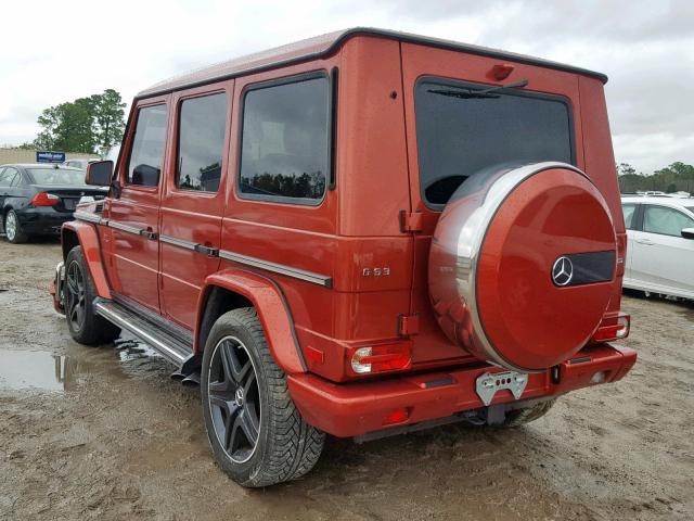 WDCYC7DFXFX235274 - 2015 MERCEDES-BENZ G 63 AMG RED photo 3