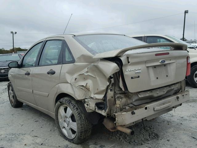 1FAHP34N57W294238 - 2007 FORD FOCUS ZX4 TAN photo 3