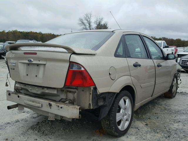 1FAHP34N57W294238 - 2007 FORD FOCUS ZX4 TAN photo 4