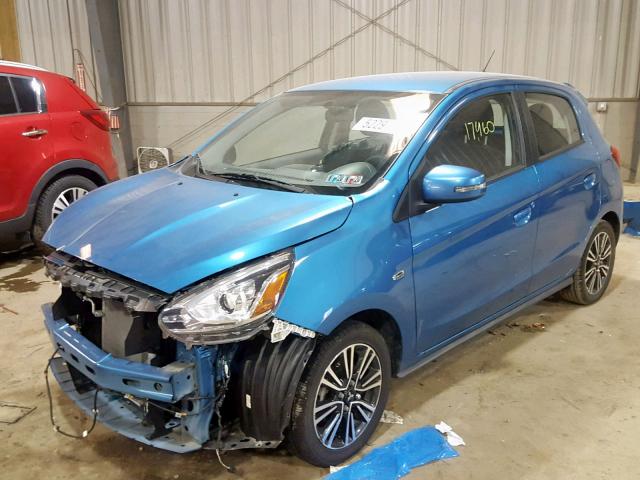 ML32A5HJ2JH001169 - 2018 MITSUBISHI MIRAGE GT BLUE photo 2