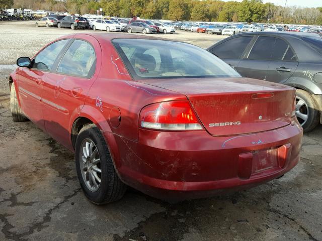 1C3EL56U41N641603 - 2001 CHRYSLER SEBRING LX BURGUNDY photo 3