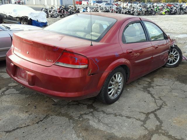 1C3EL56U41N641603 - 2001 CHRYSLER SEBRING LX BURGUNDY photo 4