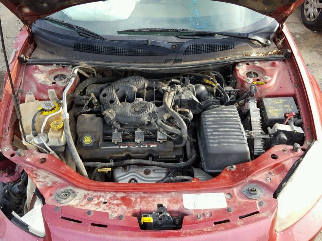 1C3EL56U41N641603 - 2001 CHRYSLER SEBRING LX BURGUNDY photo 7