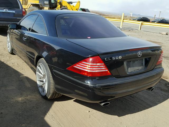 WDBPJ76J24A040129 - 2004 MERCEDES-BENZ CL 600 BLACK photo 3