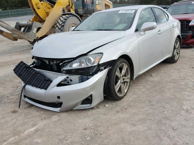 JTHBF5C22C5179617 - 2012 LEXUS IS 250 SILVER photo 2