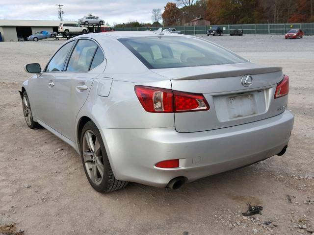 JTHBF5C22C5179617 - 2012 LEXUS IS 250 SILVER photo 3