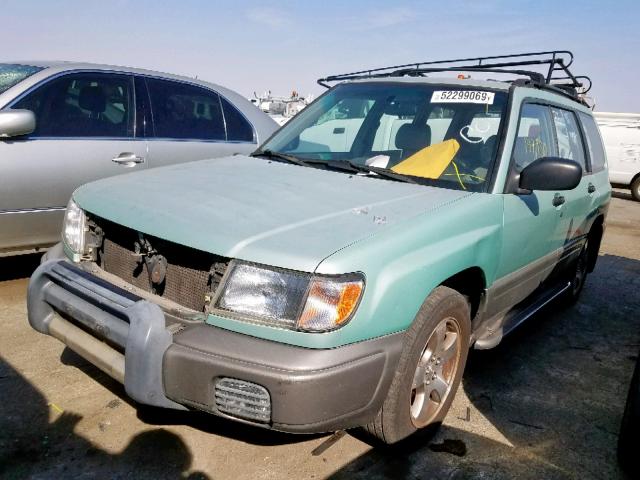 JF1SF6559XH702446 - 1999 SUBARU FORESTER S GREEN photo 2