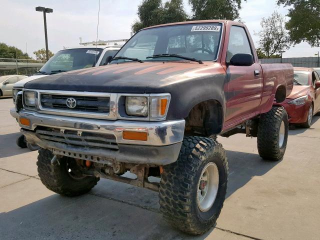 4TARN01P4RZ201926 - 1994 TOYOTA PICKUP 1/2 RED photo 2