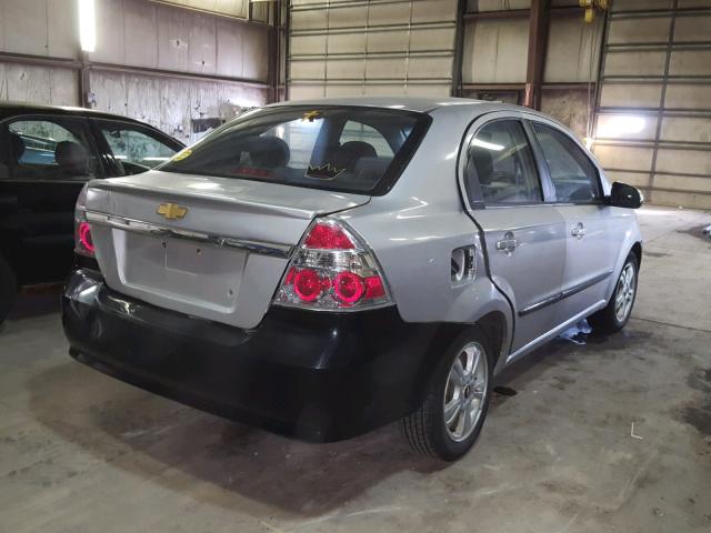 KL1TD5DE8BB143605 - 2011 CHEVROLET AVEO LS SILVER photo 4
