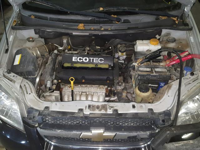 KL1TD5DE8BB143605 - 2011 CHEVROLET AVEO LS SILVER photo 7