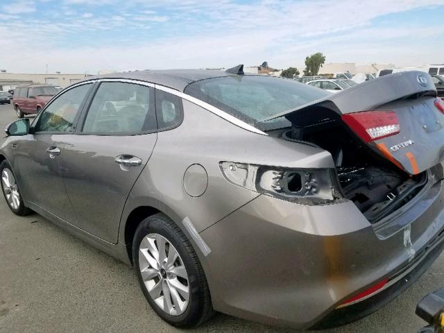 5XXGU4L38JG240106 - 2018 KIA OPTIMA EX GRAY photo 3