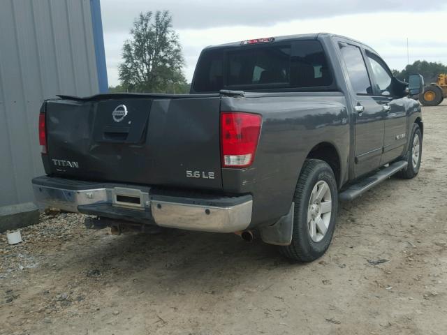 1N6BA07AX5N519522 - 2005 NISSAN TITAN XE GRAY photo 4